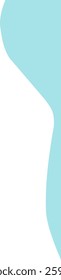 Teal wavy corner suitable for modern designs, presentations, and web graphics. corner illustration