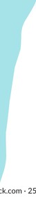 Teal wavy corner suitable for modern designs, presentations, and web graphics. corner illustration