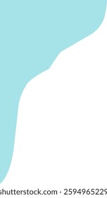 Teal wavy corner suitable for modern designs, presentations, and web graphics. corner illustration