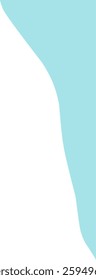 Teal wavy corner suitable for modern designs, presentations, and web graphics. corner illustration