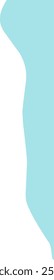 Teal wavy corner suitable for modern designs, presentations, and web graphics. corner illustration