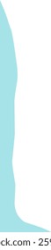 Teal wavy corner suitable for modern designs, presentations, and web graphics. corner illustration