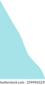 Teal wavy corner suitable for modern designs, presentations, and web graphics. corner illustration