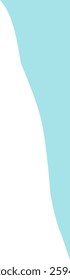 Teal wavy corner suitable for modern designs, presentations, and web graphics. corner illustration