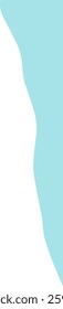 Teal wavy corner suitable for modern designs, presentations, and web graphics. corner illustration