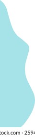 Teal wavy corner suitable for modern designs, presentations, and web graphics. corner illustration