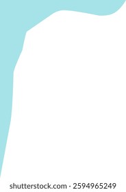Teal wavy corner suitable for modern designs, presentations, and web graphics. corner illustration