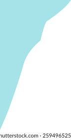 Teal wavy corner suitable for modern designs, presentations, and web graphics. corner illustration