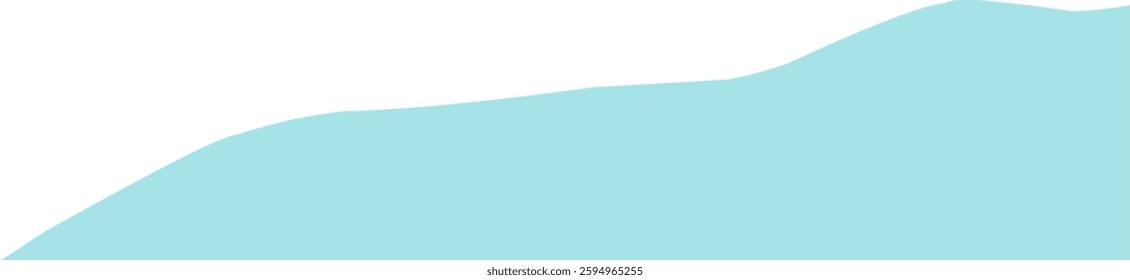 Teal wavy corner suitable for modern designs, presentations, and web graphics. corner illustration