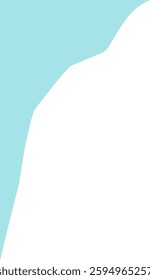 Teal wavy corner suitable for modern designs, presentations, and web graphics. corner illustration