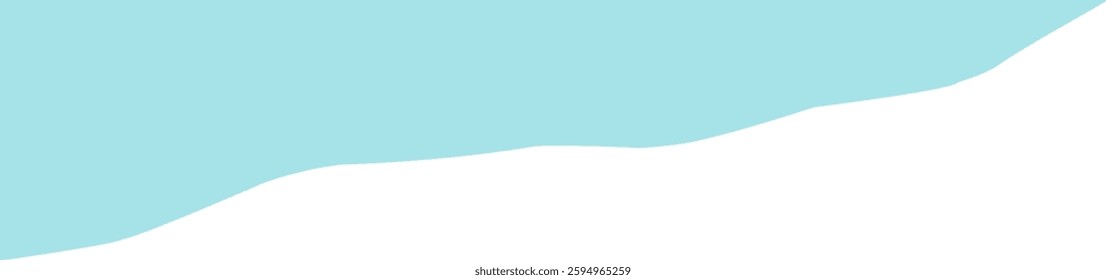 Teal wavy corner suitable for modern designs, presentations, and web graphics. corner illustration