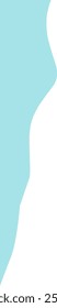 Teal wavy corner suitable for modern designs, presentations, and web graphics. corner illustration
