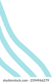 Teal wavy line corner suitable for modern designs, presentations, and web graphics. corner illustration