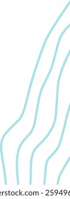 Teal wavy line corner suitable for modern designs, presentations, and web graphics. corner illustration