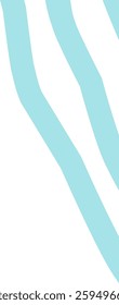 Teal wavy line corner suitable for modern designs, presentations, and web graphics. corner illustration