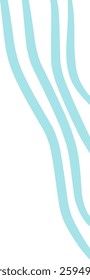 Teal wavy line corner suitable for modern designs, presentations, and web graphics. corner illustration