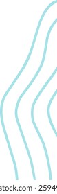 Teal wavy line corner suitable for modern designs, presentations, and web graphics. corner illustration