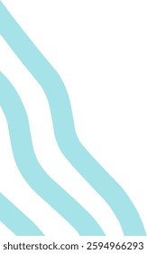 Teal wavy line corner suitable for modern designs, presentations, and web graphics. corner illustration