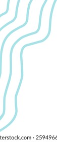 Teal wavy line corner suitable for modern designs, presentations, and web graphics. corner illustration