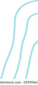 Teal wavy line corner suitable for modern designs, presentations, and web graphics. corner illustration