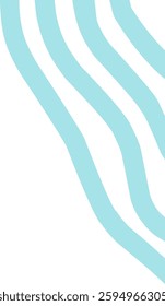 Teal wavy line corner suitable for modern designs, presentations, and web graphics. corner illustration