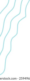 Teal wavy line corner suitable for modern designs, presentations, and web graphics. corner illustration