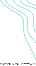 Teal wavy line corner suitable for modern designs, presentations, and web graphics. corner illustration