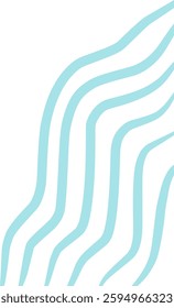 Teal wavy line corner suitable for modern designs, presentations, and web graphics. corner illustration