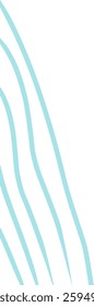 Teal wavy line corner suitable for modern designs, presentations, and web graphics. corner illustration