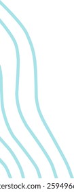 Teal wavy line corner suitable for modern designs, presentations, and web graphics. corner illustration