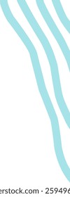 Teal wavy line corner suitable for modern designs, presentations, and web graphics. corner illustration