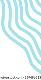 Teal wavy line corner suitable for modern designs, presentations, and web graphics. corner illustration