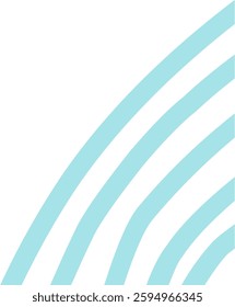 Teal wavy line corner suitable for modern designs, presentations, and web graphics. corner illustration