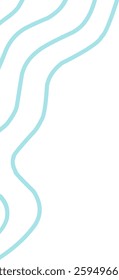 Teal wavy line corner suitable for modern designs, presentations, and web graphics. corner illustration