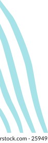 Teal wavy line corner suitable for modern designs, presentations, and web graphics. corner illustration