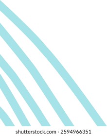 Teal wavy line corner suitable for modern designs, presentations, and web graphics. corner illustration