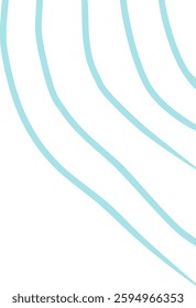 Teal wavy line corner suitable for modern designs, presentations, and web graphics. corner illustration