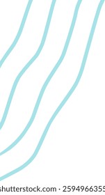 Teal wavy line corner suitable for modern designs, presentations, and web graphics. corner illustration