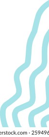 Teal wavy line corner suitable for modern designs, presentations, and web graphics. corner illustration