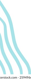 Teal wavy line corner suitable for modern designs, presentations, and web graphics. corner illustration