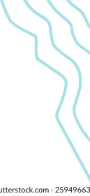 Teal wavy line corner suitable for modern designs, presentations, and web graphics. corner illustration