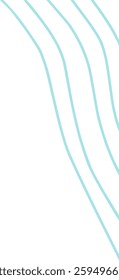 Teal wavy line corner suitable for modern designs, presentations, and web graphics. corner illustration