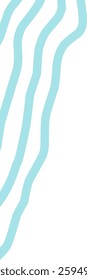 Teal wavy line corner suitable for modern designs, presentations, and web graphics. corner illustration