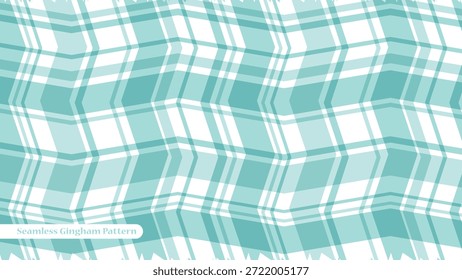 Patrón a cuadros verde azulado y blanco con líneas verdes suaves en textura de fondo de tela con diseño y textil y moda e impresión y estilo y tela y material y tejido