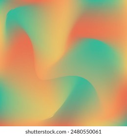 teal yellow orange color gradiant illustration. teal yellow orange color gradiant background. not focused image of bright teal yellow orange color gradation.