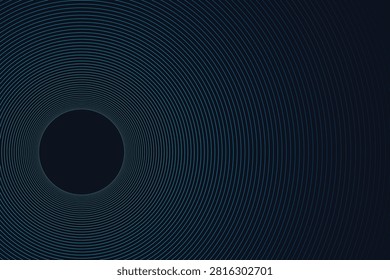 Teal-glowing concentric circles on dark gradient background