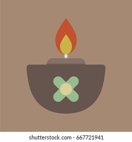 Tea-light aromatherapy icon (Spa set)