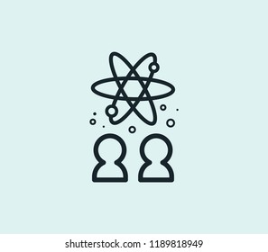 Team abilities icon line isolated on clean background. Team abilities icon concept drawing icon line in modern style. Vector illustration for your web mobile logo app UI design.
