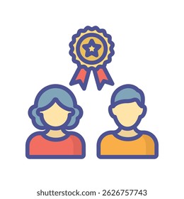 Icono del Vector del logro del Equipo que puede modificar o editar fácilmente 
