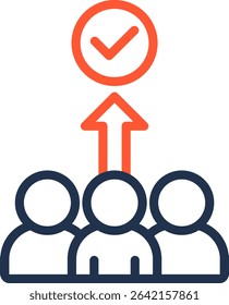 Team Alignment Icon Color Line Vector Illustration